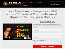 Tablet Screenshot of martialartsforlife.com.au