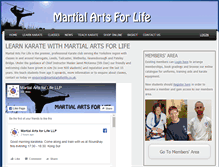 Tablet Screenshot of martialartsforlife.co.uk
